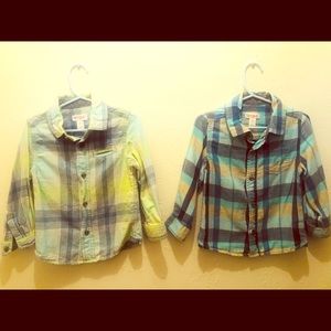 Cat & Jack Plaid Toddler Button down Shirts